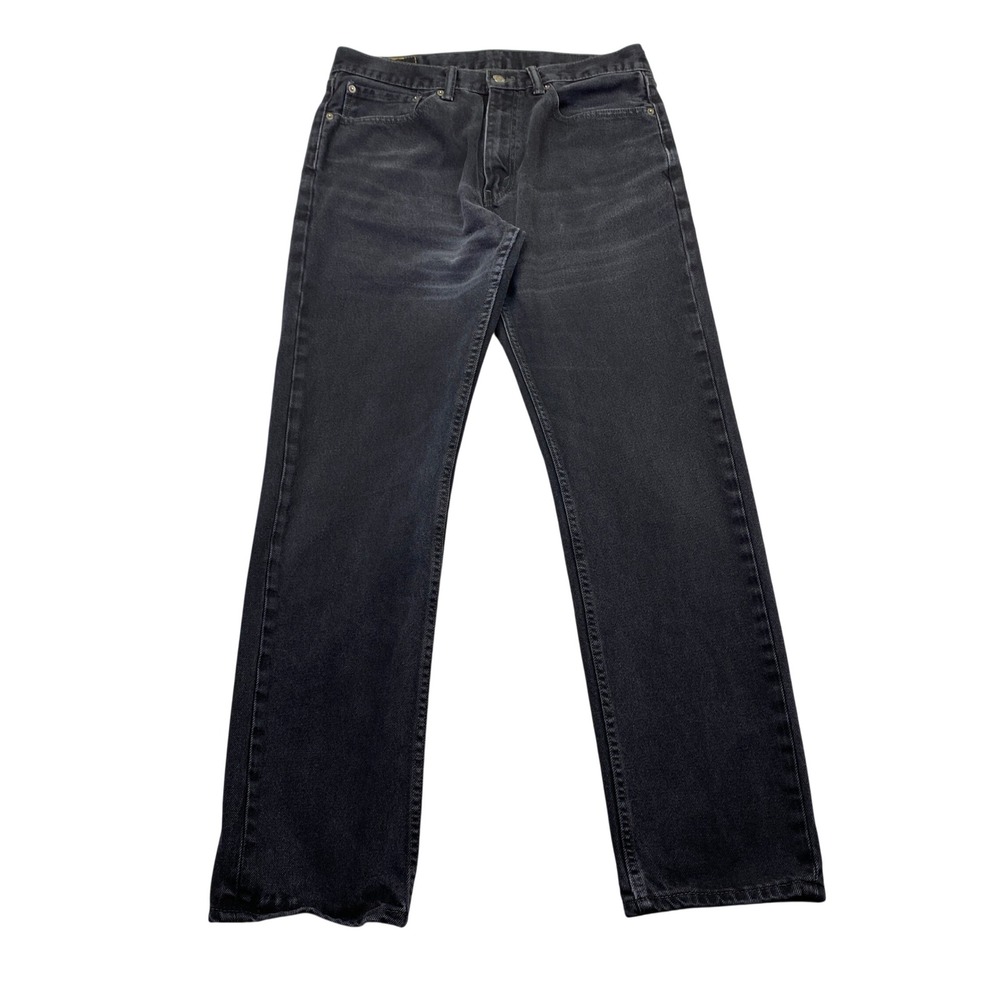 Levis 505 Regular Fit Straight Leg Jeans Faded Black Mens Sz‎ 34 Fits 32" Grunge